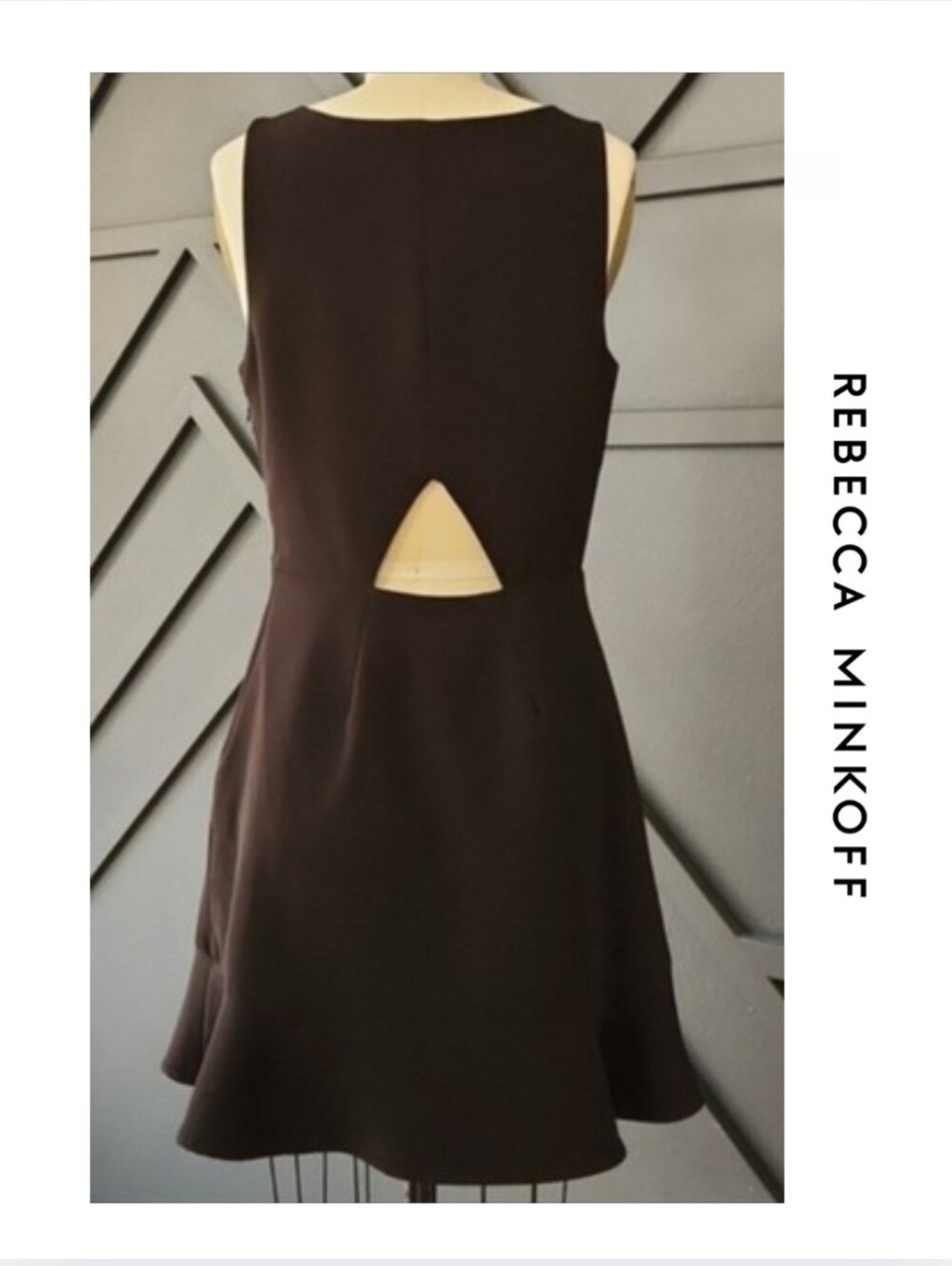 {Rebecca Minkoff} Back Cutout Black Dress Size 4